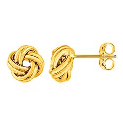 Love Knot Post Earrings in 14K Yellow Gold