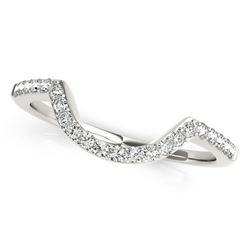 14K White Gold Curved Diamond Wedding Band (1/3 ct. tw.)
