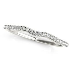 14K White Gold Wave Theme Diamond Wedding Band (1/8 ct. tw.)