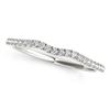 Image 1 : 14K White Gold Wave Theme Diamond Wedding Band (1/8 ct. tw.)
