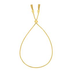 Adjustable Bracelet with Chain Tassels in 14K Yellow Gold