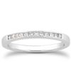 Image 1 : 14K White Gold Channel Set Princess Diamond Wedding Ring Band