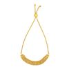 Image 1 : Textured Chain Motif Adjustable Bracelet in 14K Yellow Gold