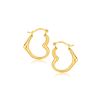 Image 1 : 10K Yellow Gold Heart Hoop Earrings