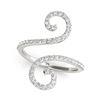Image 1 : 14K White Gold Diamond Open Flourish Style Ring (1/2 ct. tw.)