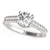 Image 1 : 14K White Gold Round Antique Style Diamond Engagement Ring (1 1/8 ct. tw.)