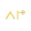 Image 1 : Inverted V Post Earrings in 14K Yellow Gold