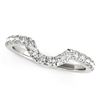 Image 1 : 14K White Gold Curved Diamond Wedding Band (3/8 ct. tw.)