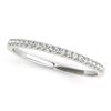 Image 1 : 14K White Gold Scallop Pave Set Diamond Wedding Ring (1/8 ct. tw.)
