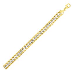 Reversible Sedusa Link Bracelet in 14K Two Tone Gold