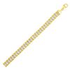 Image 1 : Reversible Sedusa Link Bracelet in 14K Two Tone Gold
