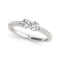 14K White Gold Two Stone Round Diamond Ring (5/8 ct. tw.)