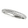 Image 1 : 14K White Gold Two-Row Pave Set Diamond Wedding Band (1/4 ct. tw.)