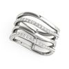 Image 1 : 14K White Gold Multiple Band Design Ring with Diamonds (3/8 ct. tw.)