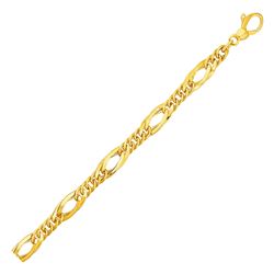 Twisted Oval Chain Bracelet in 14K Yellow Gold