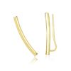 Image 1 : 14K Yellow Gold Curved Tube Polished Earrings