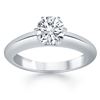 Image 1 : 14K White Gold Solitaire Cathedral Engagement Ring