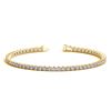 Image 1 : 14K Yellow Gold Round Diamond Tennis Bracelet (4 ct. tw.)