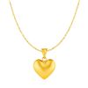 Image 1 : Puffed Heart Pendant in 10K Yellow Gold