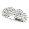Image 1 : Diamond Studded Interlocking Waves Ring in 14K White Gold (5/8 ct. tw.)