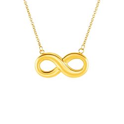 Necklace with Infinity Symbol in 10K Yellow Gold