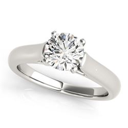 14K White Gold Round Cut Cathedral Design Solitaire Diamond Engagement Ring (1 ct. tw.)