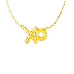 Pendant with XO Symbols in 14K Yellow Gold