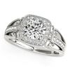 Image 1 : 14K White Gold Baroque Shank Style Round Cut Diamond Engagement Ring (1 1/4 ct. tw.)