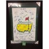 Image 1 : MASTERS AUTOGRAPHED FLAG SIGNED BY 32 GOLFERS WITH COA (30" X 45")