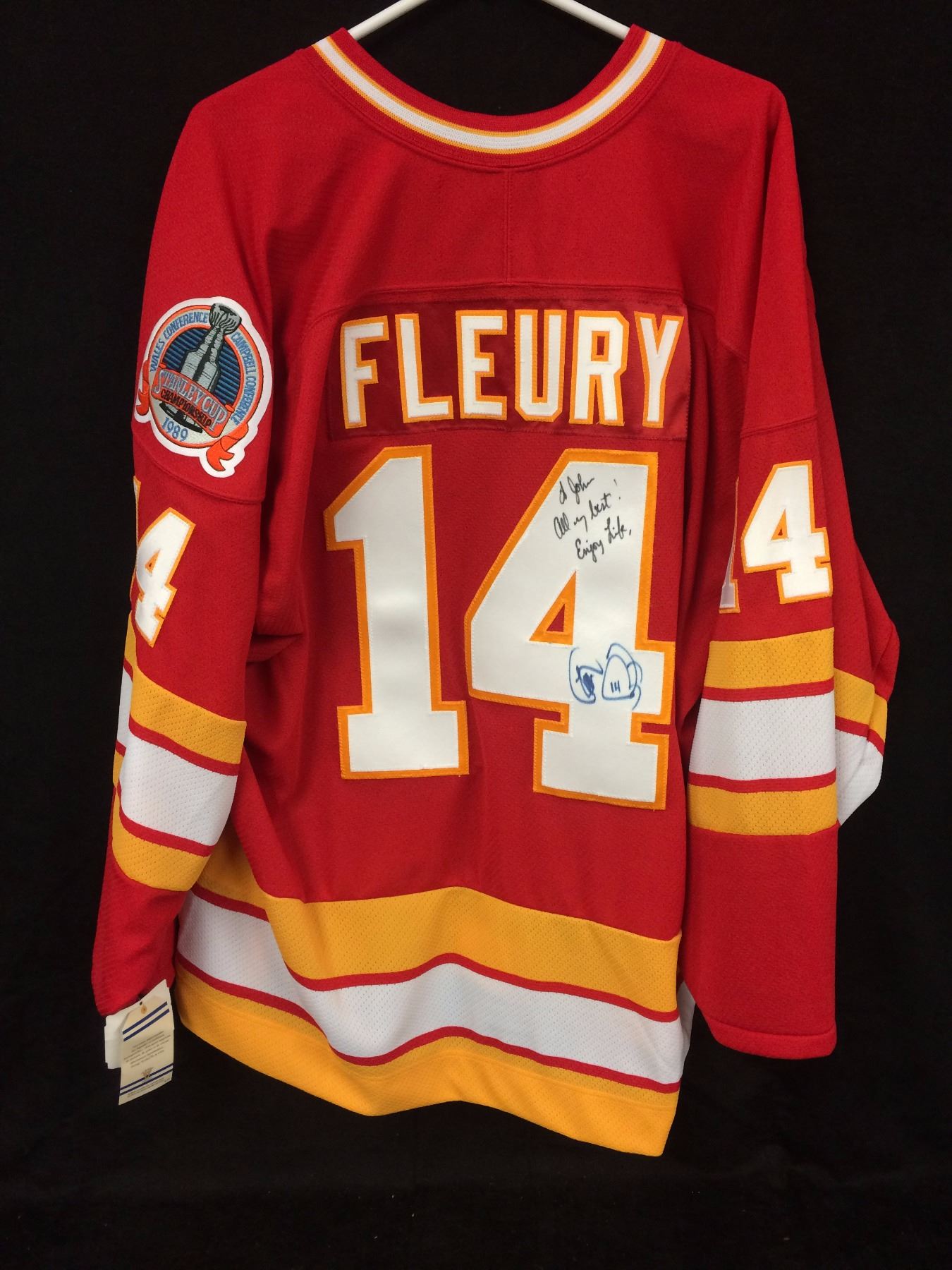 Theo Fleury Autographed Memorabilia  Signed Photo, Jersey, Collectibles &  Merchandise