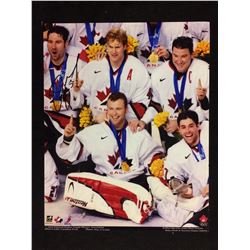 TEAM CANADA GOLD MEDAL 16" X 20" PHOTO W/ ED JOVANOWSKI AUTOGRAPH
