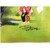 Image 2 : TIGER WOODS, THE KING & THE BEAR 20" X 24" CANVAS ART BY JIANHONG