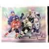Image 1 : NHL PLAYERS 20" X 24" CANVAS ART BY JIANGHONG (SEDINS, CROSBY, OVECHKIN,STAMKOS)