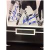 Image 2 : PHIL ESPOSITO & JEAN BELIVEAU AUTOGRAPHED MONTREAL VS BOSTON 18" X 20" FRAMED PHOTO W/ INSCRIPTIONS