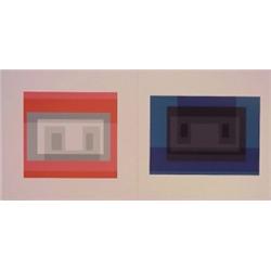 Joseph Albers (1888-1976) German (two), POLYGON #6; POLYGON #7, two color screenprints, images...