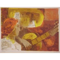 Sunol Alvar (b. 1935) Spanish, SERENADE, color lithograph, signed in pencil, from the numbered...