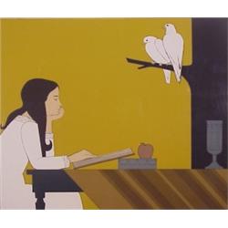 Will Barnet (1911-2002) American, INTROSPECTION, color lithograph, signed in pencil, titled and...