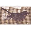 Image 1 : Ricardo Becerril (20th Century) American, PLAID SPARROW, unique screenprint on plaid fabric wra...
