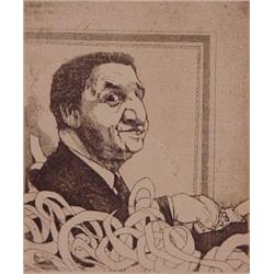 Charles Bragg (b. 1931) American, COURT RECORDER, etching, signed in pencil, from the numbered...