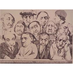 Charles Bragg (b. 1931) American, THE JURY, etching, signed in pencil, from the numbered editio...