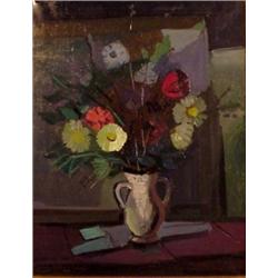 Constantine Cherkas (b. 1919) Californian, STILL LIFE, oil painting on canvas, 36 x 28", signed...