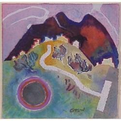 Keith Crown Jr. (b. 1918) Californian, UNTITLED LANDSCAPE, watercolor on paper, 10 x 10", signe...