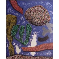 Michael Dvortcsak (20th Century) American, UPPERZ, 1981, encaustic oil painting on canvas, 113...