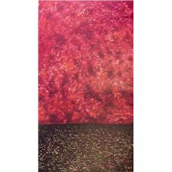 Michael Dvortcsak (20th Century) American, ASSUMPTION, 1980, oil painting on canvas, 120 x 67 1...