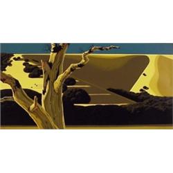 Eyvind Earle (20th Century) American, SANTA YNEZ VALLEY (B.89), 1979, color screenprint, signed...
