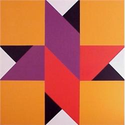 Jules Engel (1915-2003) American, UNTITLED (Star), oil painting on canvas, 40 x 40", signed on...