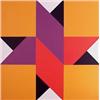 Image 1 : Jules Engel (1915-2003) American, UNTITLED (Star), oil painting on canvas, 40 x 40", signed on...