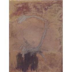 Brenda Euwer (20th Century) American, TAN ABSTRACT #4, acrylic and sand on paper, 24 x 18", sig...