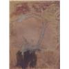Image 1 : Brenda Euwer (20th Century) American, TAN ABSTRACT #4, acrylic and sand on paper, 24 x 18", sig...