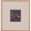 Image 1 : Brenda Euwer (20th Century) American, UNTITLED, oil painting on paper, image 5 1/2 x 5", full m...